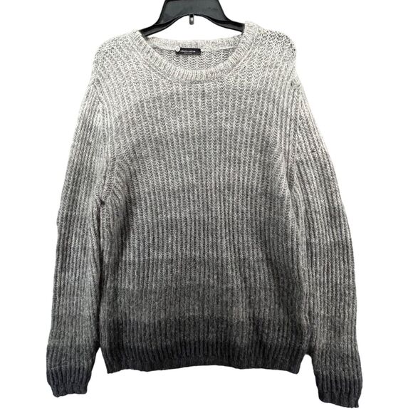 Roberto Collina Sweaters - Roberto Collina Sweater Womens M Gray Ombre Mohair Wool Blend Knit Pullover Soft